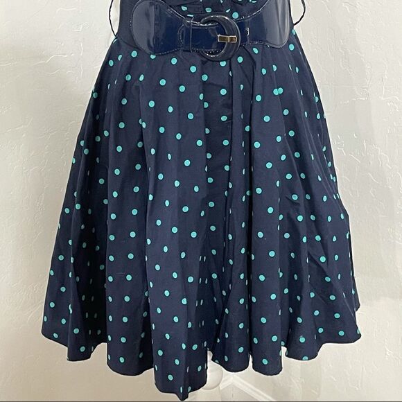 Bailey Blue Juniors Polka Dot Cap Sleeve Dress - Picture 8 of 14
